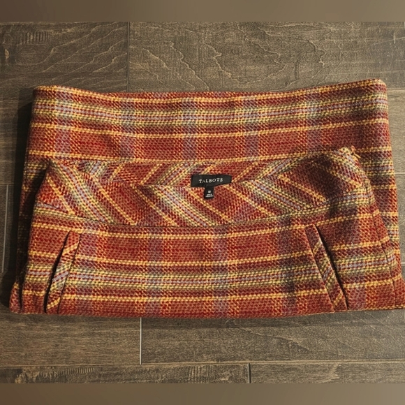 Talbots Wool Blend Women's Plaid Knee Length Skirt sz 10 - Picture 4 of 6